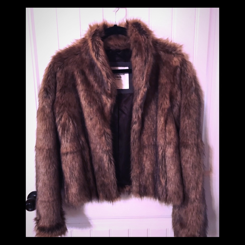 Original Ambercombie & Fitch Faux Fur Jacket